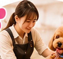やさしいトリミングの様子